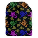 Pattern-repetition-snail-blue Drawstring Pouch (3XL)