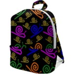 Pattern-repetition-snail-blue Zip Up Backpack