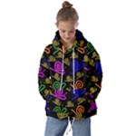 Pattern-repetition-snail-blue Kids  Oversized Hoodie