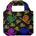 Pattern-repetition-snail-blue Foldable Grocery Recycle Bag