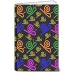 Pattern-repetition-snail-blue 8  x 10  Softcover Notebook