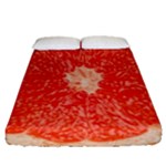 Grapefruit-fruit-background-food Fitted Sheet (Queen Size)