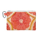 Grapefruit-fruit-background-food Canvas Cosmetic Bag (Medium)