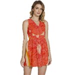 Grapefruit-fruit-background-food Sleeveless High Waist Mini Dress