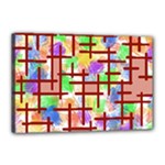 Pattern-repetition-bars-colors Canvas 18  x 12  (Stretched)