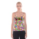 Pattern-repetition-bars-colors Spaghetti Strap Top