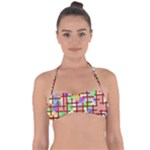 Pattern-repetition-bars-colors Tie Back Bikini Top