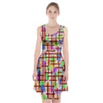 Pattern-repetition-bars-colors Racerback Midi Dress