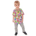 Pattern-repetition-bars-colors Kids  Raglan T-Shirt