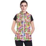 Pattern-repetition-bars-colors Women s Puffer Vest