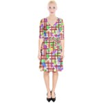 Pattern-repetition-bars-colors Wrap Up Cocktail Dress