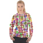 Pattern-repetition-bars-colors Women s Overhead Hoodie