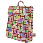 Pattern-repetition-bars-colors Flap Top Backpack