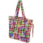 Pattern-repetition-bars-colors Drawstring Tote Bag