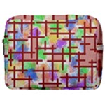 Pattern-repetition-bars-colors Make Up Pouch (Large)