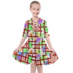 Pattern-repetition-bars-colors Kids  All Frills Chiffon Dress