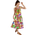 Pattern-repetition-bars-colors Summer Maxi Dress