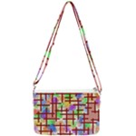 Pattern-repetition-bars-colors Double Gusset Crossbody Bag