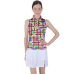 Pattern-repetition-bars-colors Women s Sleeveless Polo T-Shirt