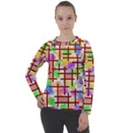 Pattern-repetition-bars-colors Women s Long Sleeve Raglan T-Shirt