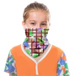 Pattern-repetition-bars-colors Face Covering Bandana (Kids)