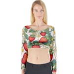 Strawberry-fruits Long Sleeve Crop Top