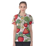 Strawberry-fruits Women s Cotton T-Shirt