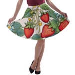 Strawberry-fruits A-line Skater Skirt