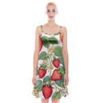 Strawberry-fruits Spaghetti Strap Velvet Dress