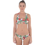Strawberry-fruits Cross Back Hipster Bikini Set