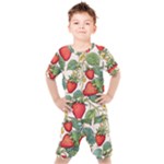 Strawberry-fruits Kids  T-Shirt and Shorts Set