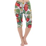 Strawberry-fruits Lightweight Velour Cropped Yoga Leggings