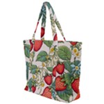 Strawberry-fruits Zip Up Canvas Bag