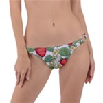 Strawberry-fruits Ring Detail Bikini Bottoms