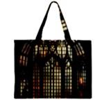 Stained Glass Window Gothic Zipper Mini Tote Bag