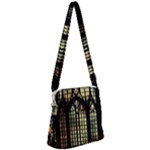 Stained Glass Window Gothic Zipper Messenger Bag
