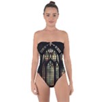 Stained Glass Window Gothic Tie Back One Piece Swimsuit