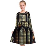 Stained Glass Window Gothic Kids  Midi Sailor Dress