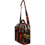 Sci-fi Futuristic Science Fiction City Neon Scene Artistic Technology Machine Fantasy Gothic Town Bu Crossbody Day Bag