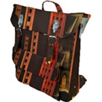 Sci-fi Futuristic Science Fiction City Neon Scene Artistic Technology Machine Fantasy Gothic Town Bu Buckle Up Backpack