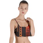 Sci-fi Futuristic Science Fiction City Neon Scene Artistic Technology Machine Fantasy Gothic Town Bu Layered Top Bikini Top 
