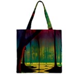 Nature Swamp Water Sunset Spooky Night Reflections Bayou Lake Zipper Grocery Tote Bag