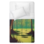 Nature Swamp Water Sunset Spooky Night Reflections Bayou Lake Duvet Cover (Single Size)
