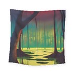 Nature Swamp Water Sunset Spooky Night Reflections Bayou Lake Square Tapestry (Small)