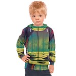 Nature Swamp Water Sunset Spooky Night Reflections Bayou Lake Kids  Hooded Pullover