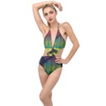 Nature Swamp Water Sunset Spooky Night Reflections Bayou Lake Plunging Cut Out Swimsuit