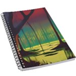 Nature Swamp Water Sunset Spooky Night Reflections Bayou Lake 5.5  x 8.5  Notebook