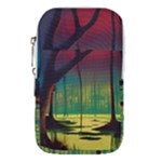 Nature Swamp Water Sunset Spooky Night Reflections Bayou Lake Waist Pouch (Large)