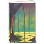 Nature Swamp Water Sunset Spooky Night Reflections Bayou Lake 8  x 10  Hardcover Notebook