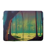 Nature Swamp Water Sunset Spooky Night Reflections Bayou Lake 16  Vertical Laptop Sleeve Case With Pocket